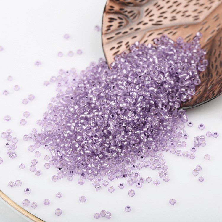 Бісер Парчовий 2 мм 50 г Лавандовий, фото 1