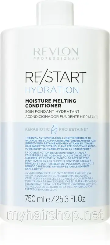 Кондиціонер для зволоження волосся Revlon Professional Restart Hydration Moisture Melting Conditioner 750 мл