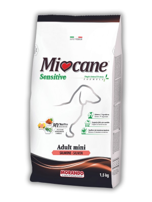 Сухий корм для дорослих собак малих порід Morando (Морандо) Miocane Adult Mini Sensitive Monoprotein with Salmon з лососем 1.5 кг