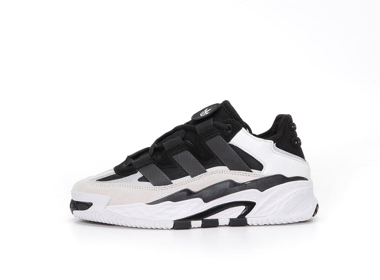 Зимові Кросівки Adidas Niteball Winter White Black / Адідас Найтбол Білі з Чорним (Хутро)