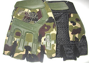 Рукавички тактичні з відкритими пальцями MECHANIX (камуфляж), фото 2