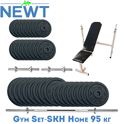 Набір штанга гантелі лавка комплект набірний гантелі штанга лава для жиму Newt Gym Set-SKH Home 95 кг, фото 1