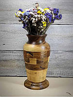 Деревянная ваза для декора орех клен