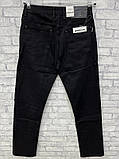 Чоловічі класичні чорні джинси прямого крою, фото 2
