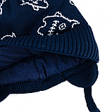 Набір зимовий для хлопчика шапка і шарф 2-3 роки, фото 4
