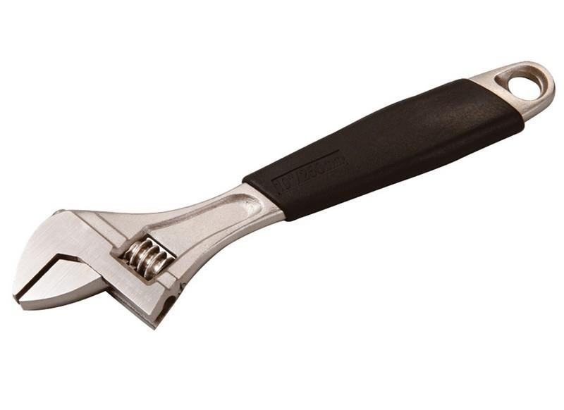 Ключ розвідний Master Tool 200мм з гумовою ручкою №76-0122