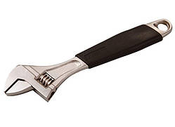 Ключ розвідний Master Tool 200мм з гумовою ручкою №76-0122