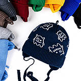 Набір зимовий для хлопчика шапка і шарф 2-3 роки, фото 3