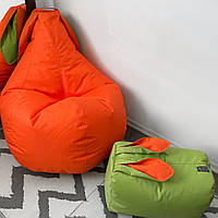 Кресло мешок груша M Оксфорд оранжевый пуф зайчик салатовый Кресло груша оксфорд Товары для дома