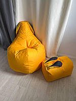 Кресло мешок груша L Оксфорд желтый пуф зайчик Бордовое кресло мешок Бескаркасные кресла для детей