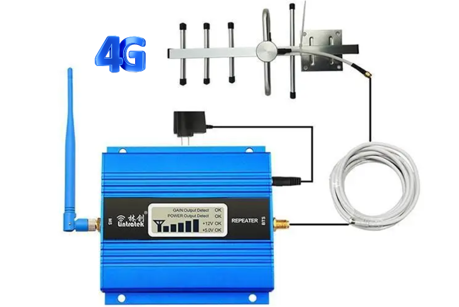 Підсилювач мобільного зв'язку репітер Lintratek KW13A 4G LTE 1800 МГц (антени 8 дБі + термінальна)