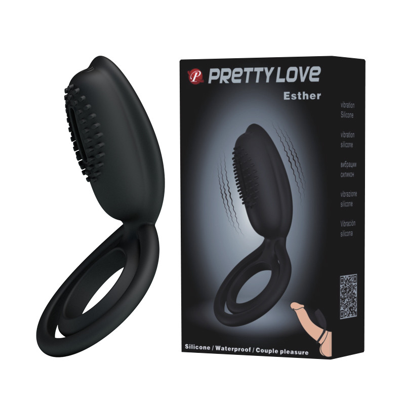 Ерекційне кільце - Pretty Love Esther Penis Ring Black, фото 1