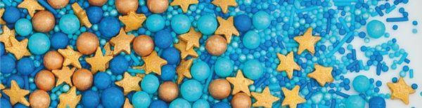 

Перламутровый микс с шариками голубой 30г