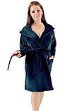 Жіночий халат DE LAFENSE 647 SOCORRO, бавовна L чорний, фото 2