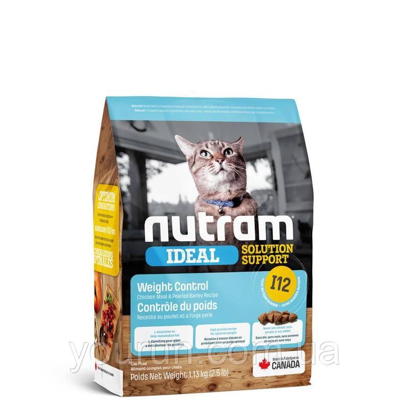 Nutram I12 Ideal Solution Support Weight Control Cat Сухий корм із куркою для котів із надмірною вагою 1,13 кг