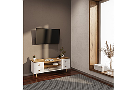 Тумба 2Ш у вітальню, спальню, дитячу Сканді дуб тахо/білий Мікс Меблів