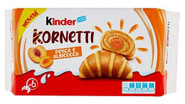 Круасани Kinder Kornetti з абрикосом і персиком 252g