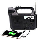 Ліхтар на сонячній панелі з PowerBank + 3 лампочки, GD-8017M / Портативний ліхтар з FM і Bluetooth, фото 7