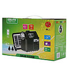 Ліхтар на сонячній панелі з PowerBank + 3 лампочки, GD-8017M / Портативний ліхтар з FM і Bluetooth, фото 10