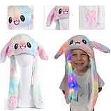 Шапка, що світиться BIT Pikachu toys soft toys with led з рухомими вушками шапка з Led підсвічуванням Райдужна, фото 3