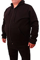 Мужской спортивный костюм Батал 2XL,4XL,6Xl,8XL на флисе Black