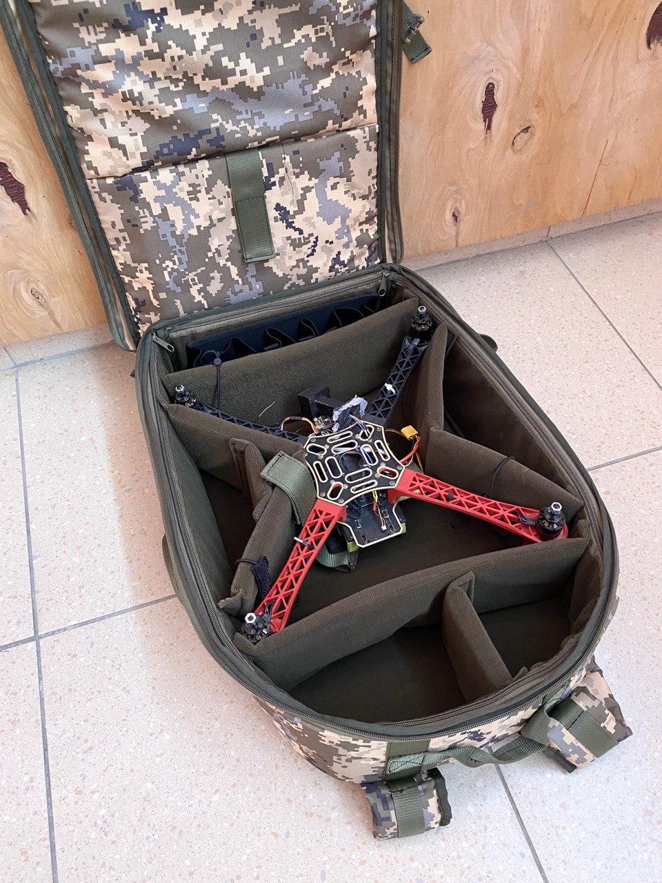 Рюкзак для FPV дрону. Сумка для квадракоптера 61×40×17см. Піксель, фото 1