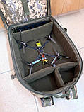 Рюкзак для FPV дрону. Сумка для квадракоптера 61×40×17см. Піксель, фото 2