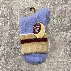 Жіночі вовняні термо шкарпетки Норка,37-41, блакитний- бежевий