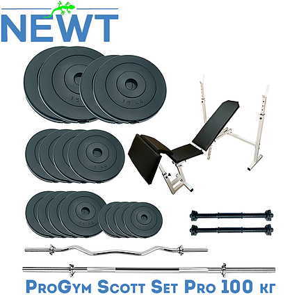 Набір штанга гантелі розбірні композитні лава для жиму Newt ProGym Scott Set Pro 100 kg, фото 1