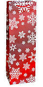 Подарунковий новорічний пакет (сніжинки) 11,5*35*9 см