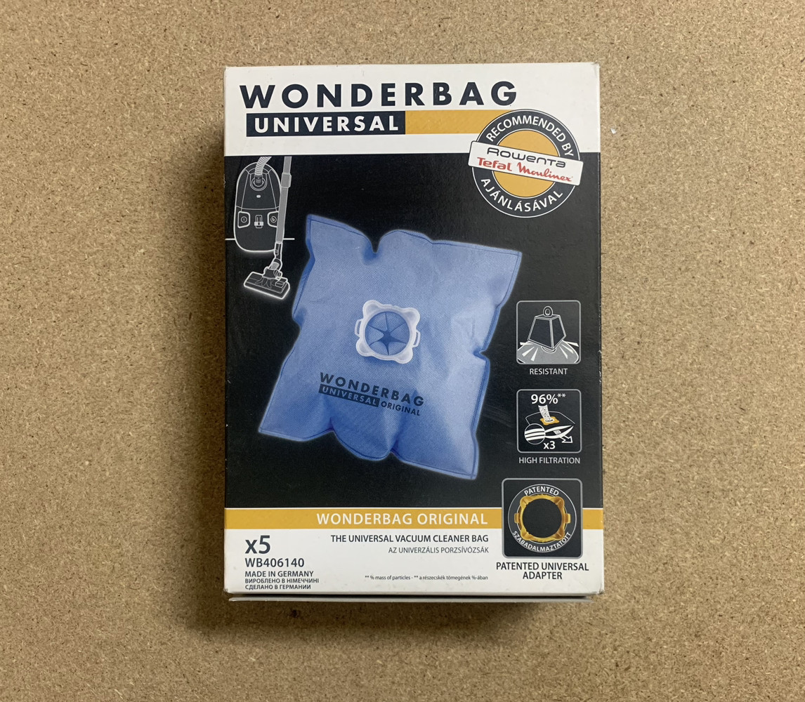 Набор мешков (5 шт) Wonderbag Original для пылесоса Rowenta WB406140 - фото 1 - id-p951742625