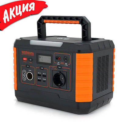 Портативна зарядна станція Voltronic MP1000 універсальна електростанція з розеткою 220В для квартири 1000Вт, фото 1