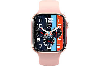 Розумний смарт-годинник Smart Watch i8 PRO MAX з голосовим викликом трекер пульсометр тонометр Рожевий, фото 4