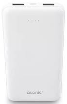 Портативний Power Bank ASONIC AS-P10 зовнішній акумулятор повербанк для смартфона 10000 mAh USB Білий, фото 3