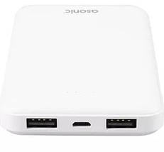Портативний Power Bank ASONIC AS-P10 зовнішній акумулятор повербанк для смартфона 10000 mAh USB Білий, фото 4