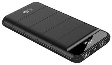 Портативний Power Bank KP KP-13 зовнішній акумулятор повербанк для смартфона 10000 mAh Чорний, фото 3