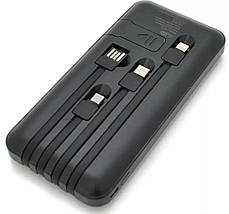 Портативний Power Bank KP KP-17 зовнішній акумулятор повербанк для смартфона 10000 mAh Чорний, фото 3