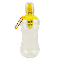 Пляшка з фільтром для води спортивна 550 мл Жовта