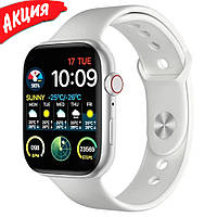Умные смарт часы Smart Watch i8 PRO MAX с голосовым вызовом трекер пульсометр тонометр Белый