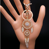 Креативный стильный модный Женский брелок подвеска с блестящими кристаллами "Ловец снов"