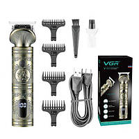 Триммер для бороды, для волос, для стрижки электрический аккумуляторный профессиональный VGR V-962 «D-s»