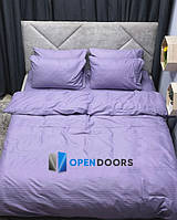 Сиреневое постельное белье, комплекты постельного белья сиреневого цвета страйп-сатин Opendoors