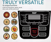 Мультиварка рисоварка пароварка с антипригарной чашей RAF R.166 Pro 12 программ 900 Вт «D-s»