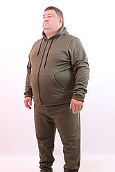 Батал спортивний костюм чоловічий 2XL,4XL,6Xl,8XL на флісі Khaki