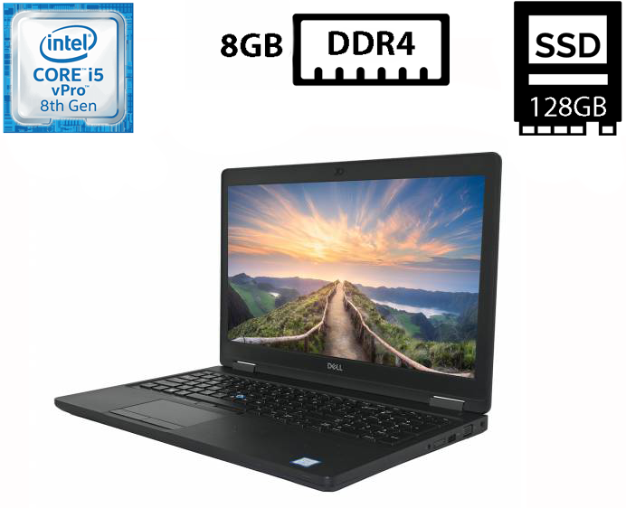 Ноутбук Dell Latitude 5590/15.6"TN 1366x768/Core i5-8250U 1.60GHz/8GB DDR4/SSD 128GB/Intel UHD Graphics Камера Б/В