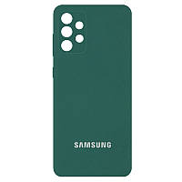 Silicone Cover Full Camera (AA) для Samsung A73 (Pine green)