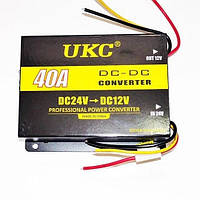 Преобразователь авто инвертор UKC DC/DC 24v-12v 40A «D-s»