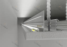 Універсальний профіль тіньового шва АПТШ 50 мм LED