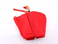 Зонт с деревянной ручкой голова утки (Красный) «D-s»