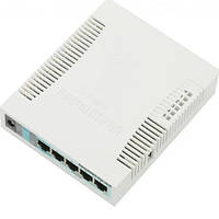 Маршрутизатор Mikrotik RB951G-2HND_вилка USA 2.4ГГц AP 5xGigabit Ethernet USB 600MHz CPU 128MB RAM white